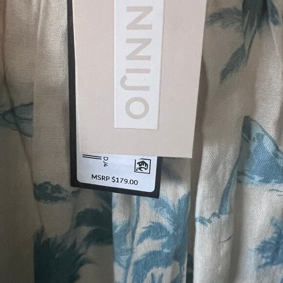 NWT Gianni Bini × DANNIJO Palm Print Linen Dress – Size 8 - Picture 4 of 7